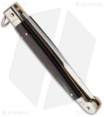 AGA Campolin 9" Sicilian Ring Pull Automatic Knife Stag Horn (4.1" Satin) 2 AGA Campolin 9" Sicilian Ring Pull Automatic Knife Stag Horn (4.1" Satin) - Image 2
