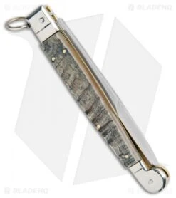 AGA Campolin 9" Sicilian Ring Pull Automatic Ram Horn (4.1" Satin Bayo) -Aga Campolin AGA Camplin 9in Sicilian Ring Pull Auto Ram Horn Satin Bayo BHQ 100997 jr side