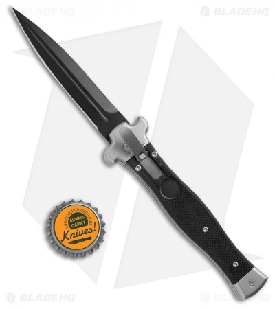 AGA Campolin Zero Dagger Leverlock Automatic Knife Black G-10 (3.75" Black) 4 AGA Campolin Zero Dagger Leverlock Automatic Knife Black G-10 (3.75" Black) - Image 4