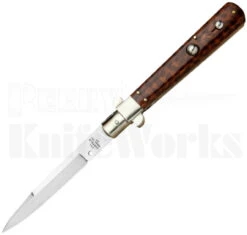 AGA Campolin 10" Frosolone Stiletto Automatic Snake Wood (4.5" Satin)