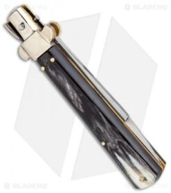 AGA Campolin 10" Frosolone Bayonet Stiletto Knife Brazilian Horn (4.5" Polish) 7 AGA Campolin 10" Frosolone Bayonet Stiletto Knife Brazilian Horn (4.5" Polish) -Aga Campolin AGA Campolin 10in Brazilian Horn Frosolone Stiletto Auto Bayo GX 29289 jr side