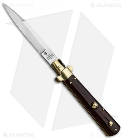 AGA Campolin 10" Frosolone Bayonet Stiletto Knife Cocobolo Brass (4.5" Polish) 1 AGA Campolin 10" Frosolone Bayonet Stiletto Knife Cocobolo Brass (4.5" Polish)