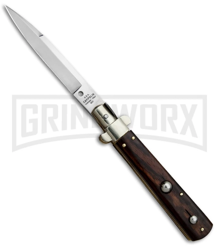 AGA Campolin 10" Cocobolo Frosolone Stiletto Automatic Knife - Bayonet 1 AGA Campolin 10" Cocobolo Frosolone Stiletto Automatic Knife - Bayonet