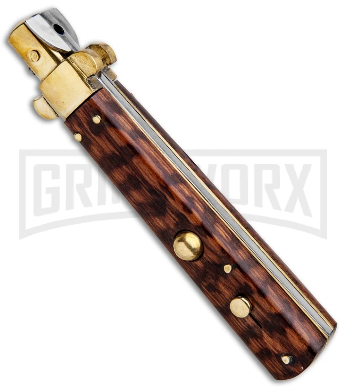 AGA Campolin 10" Snakewood Frosolone Stiletto Automatic Knife - Bayonet 2 AGA Campolin 10" Snakewood Frosolone Stiletto Automatic Knife - Bayonet - Image 2