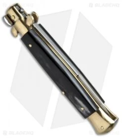 AGA Campolin 10" Italian Stiletto Picklock Auto Brass/Brazil Horn (4.5" Bayonet) -Aga Campolin AGA Campolin 10in Stiletto Brazilian Horn Bayo BP 19127 jr side