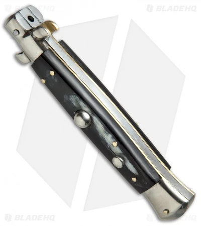 AGA Campolin 10" Italian Stiletto Picklock Automatic Brazil Horn (4.5" Kris) 2 AGA Campolin 10" Italian Stiletto Picklock Automatic Brazil Horn (4.5" Kris) - Image 2