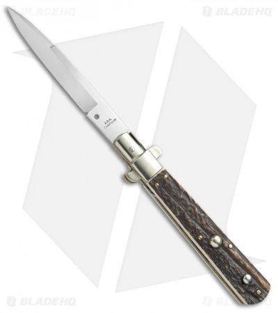 AGA Campolin 13" Italian Frosolone Automatic Knife Stag Horn (6.5" Bayonet) 1 AGA Campolin 13" Italian Frosolone Automatic Knife Stag Horn (6.5" Bayonet)