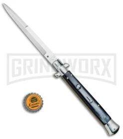 AGA Campolin 11" 2017 Italian Picklock Dark Horn Automatic Knife - Bayonet 7 AGA Campolin 11" 2017 Italian Picklock Dark Horn Automatic Knife - Bayonet -Aga Campolin AGA Campolin 11in Picklock Italian Stiletto Dark Horn Satin BHQ 78227 jr bottlecap 2 large