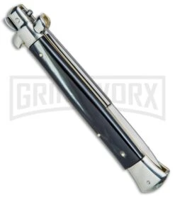 AGA Campolin 11" 2017 Italian Picklock Dark Horn Automatic Knife - Bayonet 6 AGA Campolin 11" 2017 Italian Picklock Dark Horn Automatic Knife - Bayonet -Aga Campolin AGA Campolin 11in Picklock Italian Stiletto Dark Horn Satin BHQ 78227 jr side large