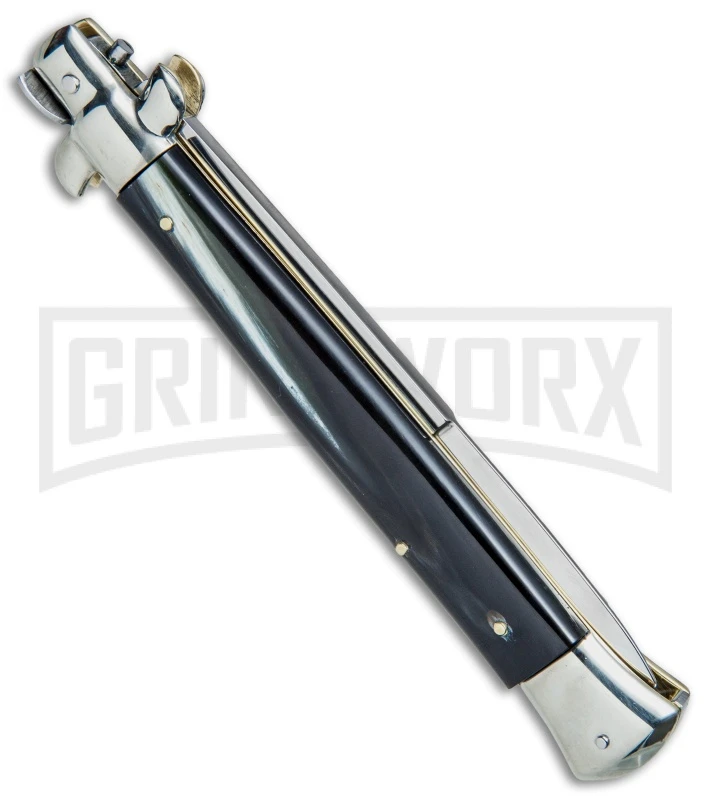 AGA Campolin 11" 2017 Italian Picklock Dark Horn Automatic Knife - Bayonet 3 AGA Campolin 11" 2017 Italian Picklock Dark Horn Automatic Knife - Bayonet - Image 3