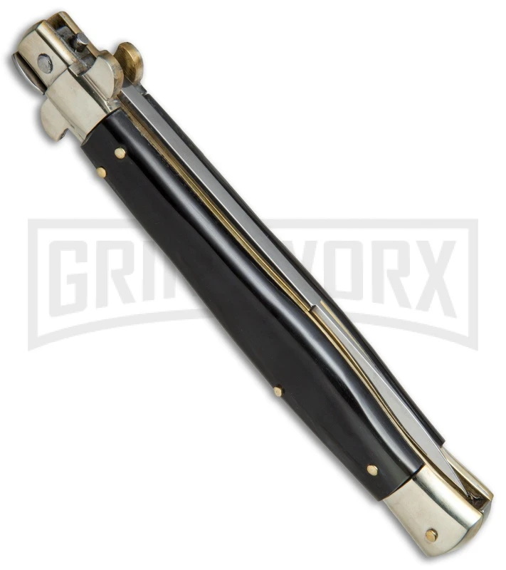 AGA Campolin 11" Italian Picklock Dark Horn Automatic Knife - Bayonet 2016 3 AGA Campolin 11" Italian Picklock Dark Horn Automatic Knife - Bayonet 2016 - Image 3