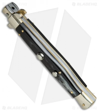 AGA Campolin 11" Picklock Automatic Italian Stiletto Dark Horn (5" Satin) 2016 2 AGA Campolin 11" Picklock Automatic Italian Stiletto Dark Horn (5" Satin) 2016 - Image 2