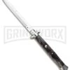 A.G.A. Campolin 18" Dark Horn Italian Stiletto Auto Knife - Bayonet