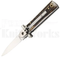 AGA Campolin 6" Dominus Leverlock Automatic Knife Stag (2.5" Polish)