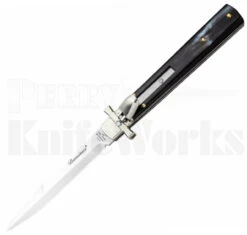 AGA Campolin 9" Dominus Leverlock Automatic Knife Brazilian Horn (4" Satin)