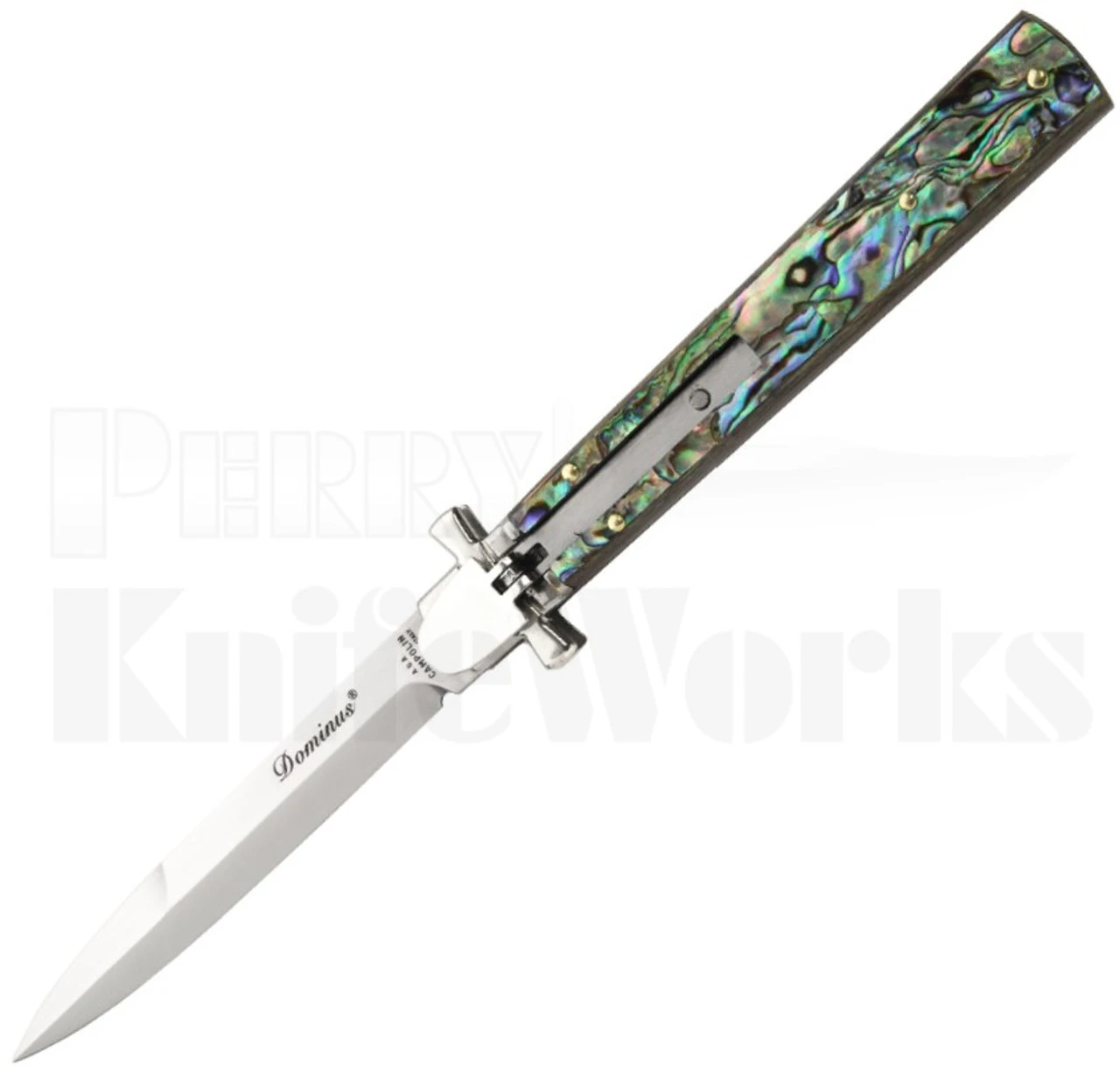 AGA Campolin 9" Dominus Leverlock Automatic Knife Abalone (4" Satin) 1 AGA Campolin 9" Dominus Leverlock Automatic Knife Abalone (4" Satin)