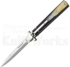 AGA Campolin 9" Dominus Leverlock Automatic Knife Horn (4" Satin)