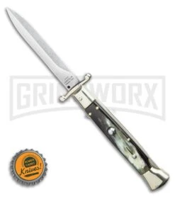 AGA Campolin 9" Italian Stiletto Swinguard Dark Horn Automatic Knife - Dagger 7 AGA Campolin 9" Italian Stiletto Swinguard Dark Horn Automatic Knife - Dagger -Aga Campolin AGA Campolin 9 Italian Stiletto Swinguard Dark Horn Automatic Knife Dagger GX 36503 LS Bottlecap large