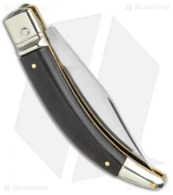 AGA Campolin Diana Lever Lock Automatic Knife Ebony Wood (3.75" Satin) 6 AGA Campolin Diana Lever Lock Automatic Knife Ebony Wood (3.75" Satin) -Aga Campolin AGA Campolin Diana LL Auto Dark Wood Satin BHQ 34351 jr side