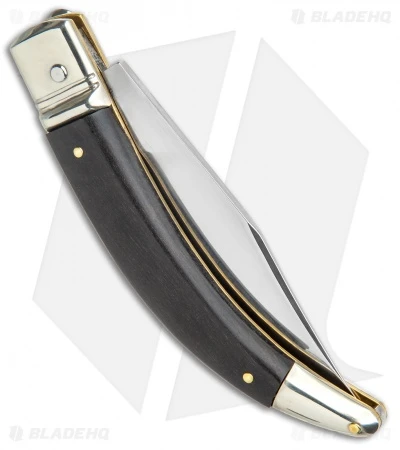 AGA Campolin Diana Lever Lock Automatic Knife Ebony Wood (3.75" Satin) 3 AGA Campolin Diana Lever Lock Automatic Knife Ebony Wood (3.75" Satin) - Image 3