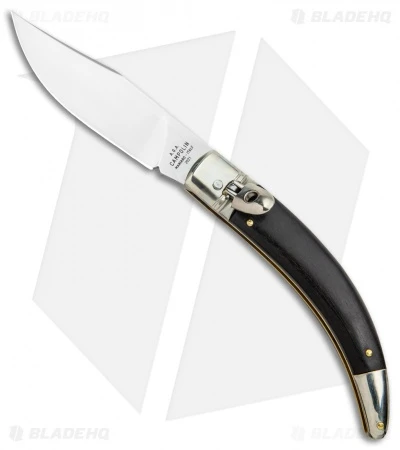 AGA Campolin Diana Lever Lock Automatic Knife Ebony Wood (3.75" Satin) 1 AGA Campolin Diana Lever Lock Automatic Knife Ebony Wood (3.75" Satin)