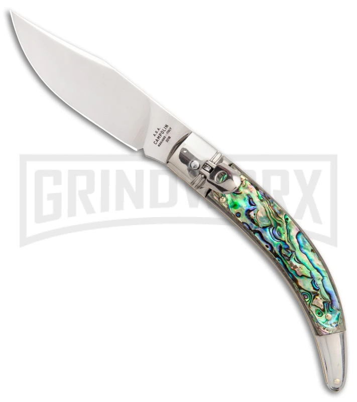 AGA Campolin Diana Abalone Lever Lock Automatic Knife - Polished Plain 1 AGA Campolin Diana Abalone Lever Lock Automatic Knife - Polished Plain