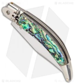 AGA Campolin Diana Lever Lock Automatic Knife Abalone (3.625" Polished) -Aga Campolin AGA Campolin Diana Lever Lock Abalone Satin BHQ 87410 er spine