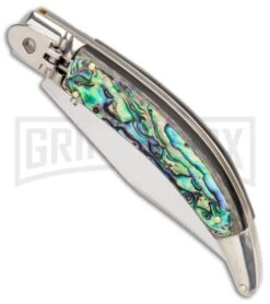 AGA Campolin Diana Abalone Lever Lock Automatic Knife - Polished Plain 6 AGA Campolin Diana Abalone Lever Lock Automatic Knife - Polished Plain -Aga Campolin AGA Campolin Diana Lever Lock Abalone Satin BHQ 87410 er spine large