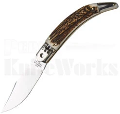 AGA Campolin Diana Lever Lock Automatic Knife Stag Horn (3.75" Polish)