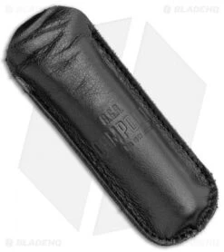 AGA Campolin Baron Automatic Knife Dark Horn (3.75" Satin) -Aga Campolin AGA Campolin LL Auto Dark Horn Satin BHQ 117069 jr sheath