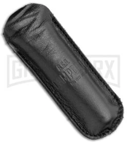 AGA Campolin Baron Dark Horn Automatic Knife - Satin Plain -Aga Campolin AGA Campolin LL Auto Dark Horn Satin BHQ 117069 jr sheath large