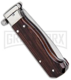 AGA Campolin Piccolo Cocobolo Italian Automatic Knife - Satin Plain -Aga Campolin AGA Campolin Piccolo Italian Stiletto Auto Cococbolo Satin BHQ 92867 jr side large