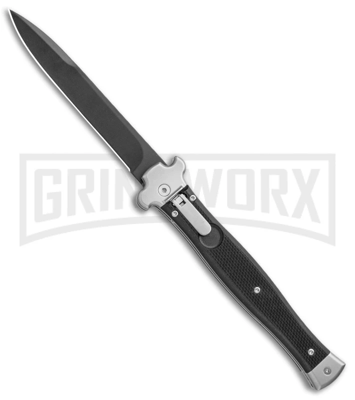 AGA Campolin Zero+ Blk G-10 Leverlock Automatic Knife - Bayonet Black Plain 2.0 1 AGA Campolin Zero+ Blk G-10 Leverlock Automatic Knife - Bayonet Black Plain 2.0