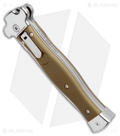 AGA Campolin Zero Bayo Leverlock Automatic Knife ODGreen Aluminum (3.75" Satin) 2 AGA Campolin Zero Bayo Leverlock Automatic Knife ODGreen Aluminum (3.75" Satin) - Image 2