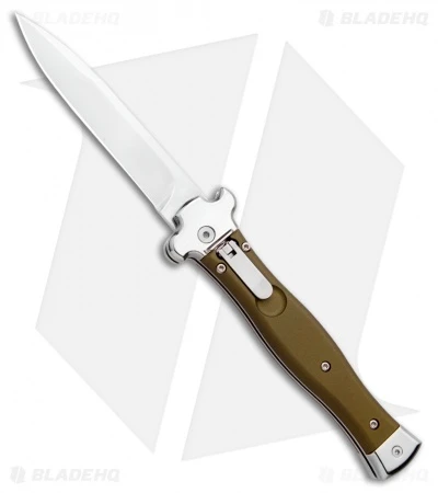 AGA Campolin Zero Bayo Leverlock Automatic Knife ODGreen Aluminum (3.75" Satin) 1 AGA Campolin Zero Bayo Leverlock Automatic Knife ODGreen Aluminum (3.75" Satin)