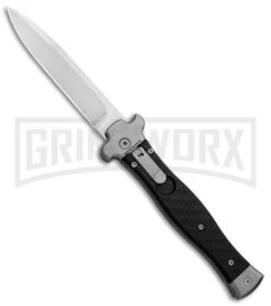 Aga Campolin 20 AGA Campolin Zero Carbon Fiber Leverlock Automatic Knife - Bayo Satin Plain