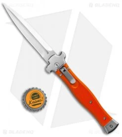 AGA Campolin Zero Dagger Leverlock Automatic Knife Orange G-10 (3.75" Satin) -Aga Campolin AGA Campolin Zero Dagger Leverlock Auto Orange G 10 Satin AGA01O SD BHQ 94617 jr bottlecap