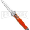 AGA Campolin Zero Orange G-10 Leverlock Automatic Knife - Dagger Satin Plain