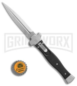 AGA Campolin Zero Black G-10 Leverlock Automatic Knife - Dagger Stonewash Plain 7 AGA Campolin Zero Black G-10 Leverlock Automatic Knife - Dagger Stonewash Plain -Aga Campolin AGA Campolin Zero Dagger black G10 sw BHQ 74034 er bottlecap large