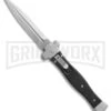 AGA Campolin Zero Black G-10 Leverlock Automatic Knife - Dagger Stonewash Plain