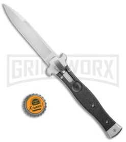 AGA Campolin Zero Black G-10 Leverlock Automatic Knife - Bayonet Satin Plain 7 AGA Campolin Zero Black G-10 Leverlock Automatic Knife - Bayonet Satin Plain -Aga Campolin AGA Campolin Zero G 10 Black AGA01N SB BP 20043 jr bottlecap large