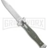 AGA Campolin Zero OD Green G-10 Leverlock Automatic Knife - Bayonet Satin Plain