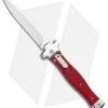 AGA Campolin Zero Italian Leverlock Automatic Knife Red Aluminum (3.75" Tumbled)
