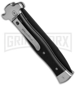 AGA Campolin Zero Black G-10 Leverlock Automatic Knife - Bayonet Black Plain -Aga Campolin AGA Campolin Zero Italian LL Black G 10 Black AGA01N NB BHQ 72045 jr side large
