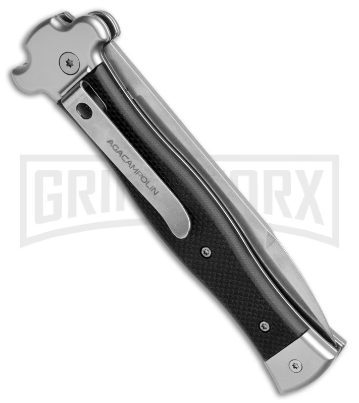 AGA Campolin Zero Black G-10 Leverlock Automatic Knife - Bayonet SW Plain 3 AGA Campolin Zero Black G-10 Leverlock Automatic Knife - Bayonet SW Plain - Image 3