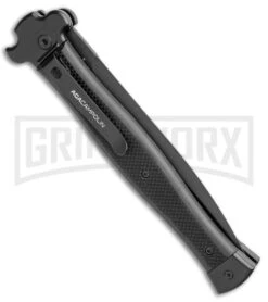 AGA Campolin Zero+ Italian Leverlock Automatic Knife Black G-10 (4.5"Blk Dagger) 5 AGA Campolin Zero+ Italian Leverlock Automatic Knife Black G-10 (4.5"Blk Dagger) -Aga Campolin AGA Campolin Zero Plus Italian LL Black G 10 Black Dagger BHQ 110302 jr side large