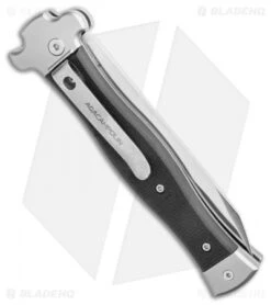 AGA Campolin Zero Reverse Tanto Leverlock Auto Textured Black G10 (3.75" Satin) -Aga Campolin AGA Campolin Zero Reverse Tanto Leverlock Automatic Black G 10 3.75 Satin AGA01N ST BHQ 116874 LS Side