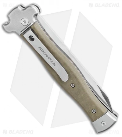 AGA Campolin Zero Reverse Tanto Leverlock Automatic Green G-10 (4" Satin) 3 AGA Campolin Zero Reverse Tanto Leverlock Automatic Green G-10 (4" Satin) - Image 3