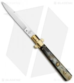 AGA Campolin 11" Frosolone Bayonet Stiletto Automatic Brazilian/Brass (5" Satin)