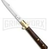 AGA Campolin 11" Frosolone Cocobolo/Brass Stiletto Automatic Knife - Bayonet
